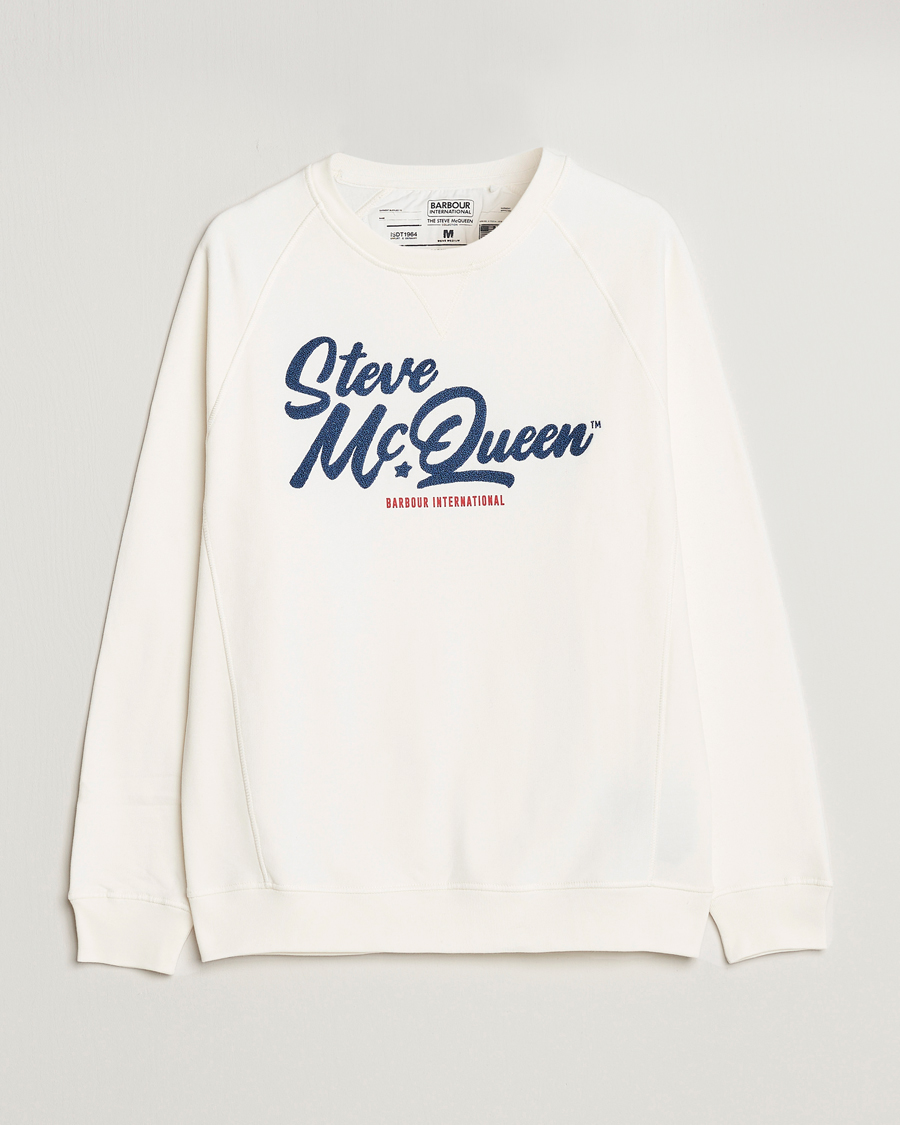 Herre | Trøjer | Barbour International | Holtz Steve McQueen Crew Neck Sweatshirt White