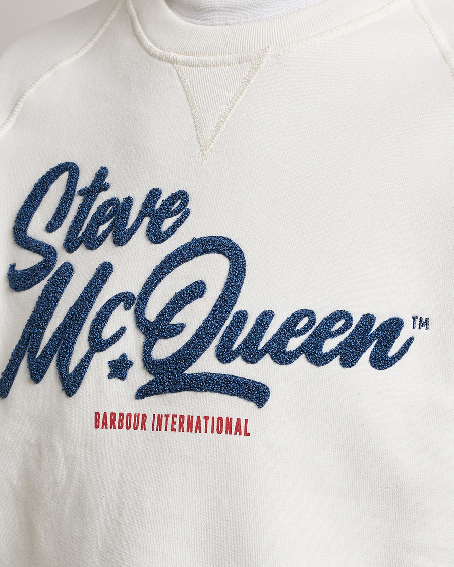 Herre | Trøjer | Barbour International | Holtz Steve McQueen Crew Neck Sweatshirt White