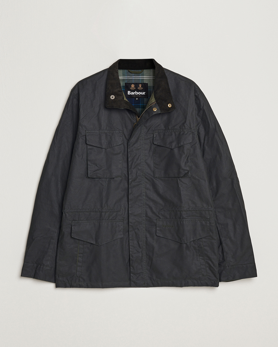Herre | Jakker | Barbour Lifestyle | Farnham Vax Jacket Sage Green