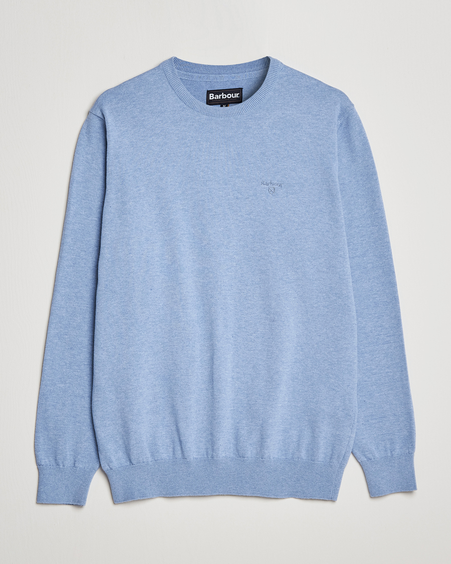 Herre | Trøjer | Barbour Lifestyle | Pima Cotton Crew Neck Chambray Blue