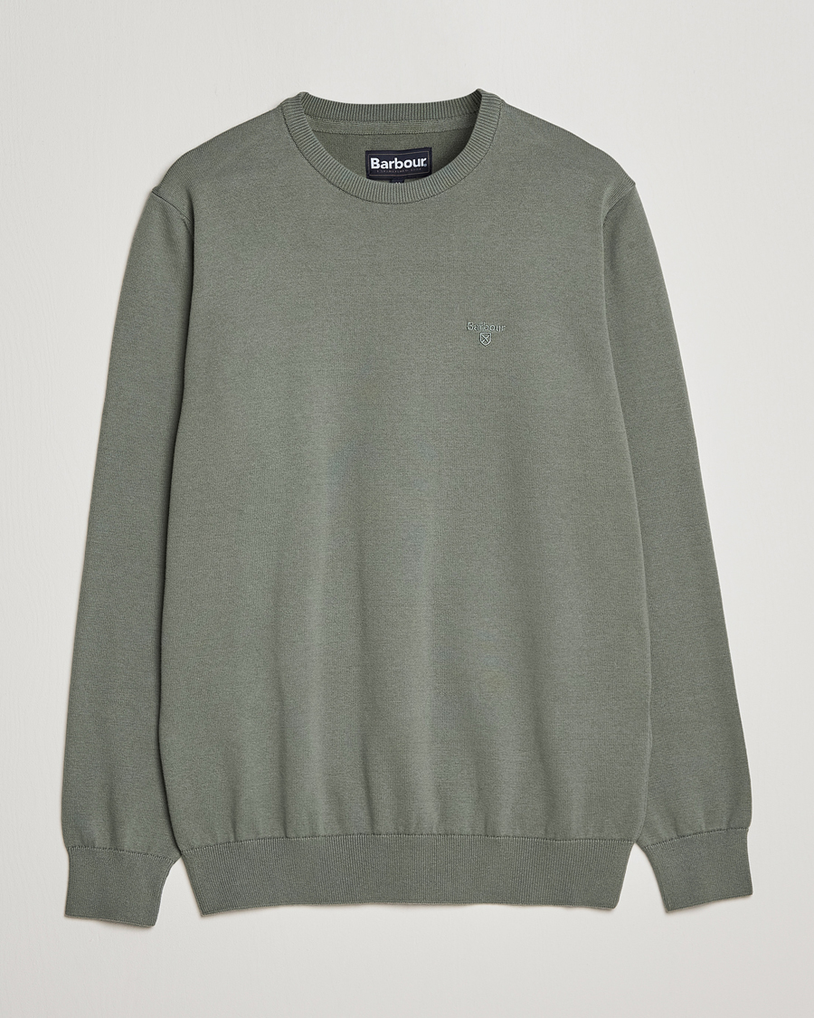 Herre | Trøjer | Barbour Lifestyle | Pima Cotton Crew Neck Agave Green