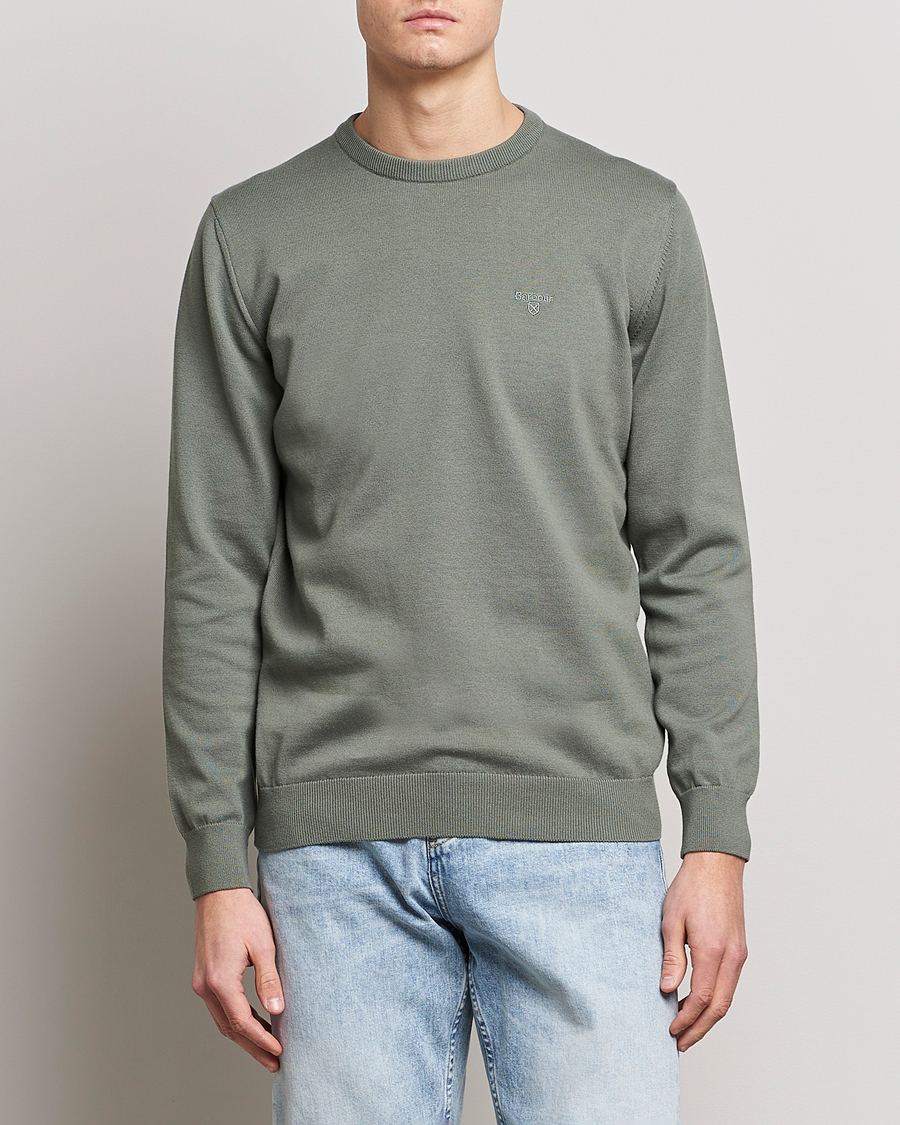 Herre | Trøjer | Barbour Lifestyle | Pima Cotton Crew Neck Agave Green