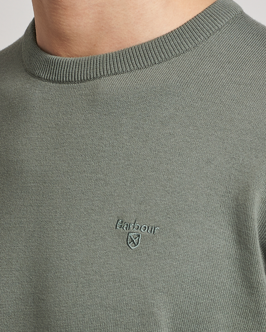 Herre | Trøjer | Barbour Lifestyle | Pima Cotton Crew Neck Agave Green