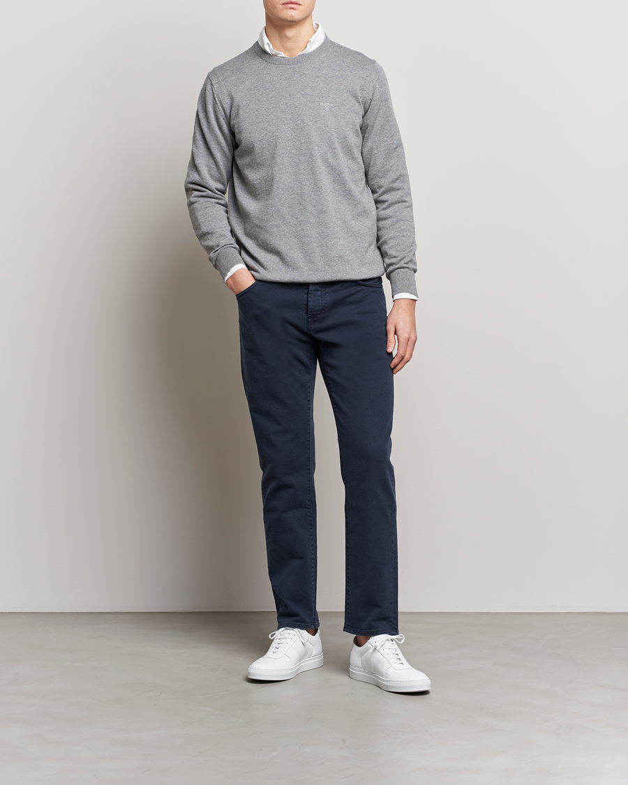 Herre | Trøjer | Barbour Lifestyle | Pima Cotton Crew Neck Grey Marl