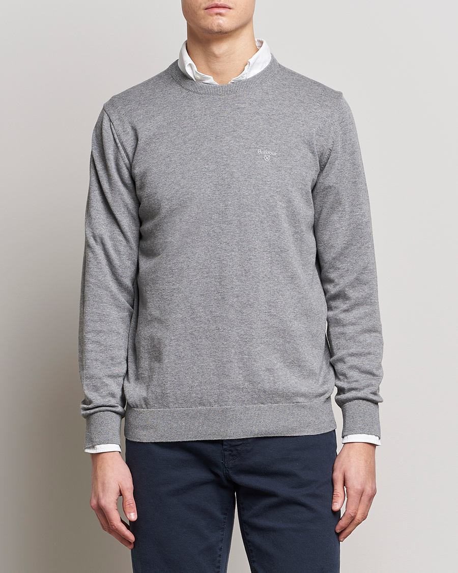 Herre | Trøjer | Barbour Lifestyle | Pima Cotton Crew Neck Grey Marl