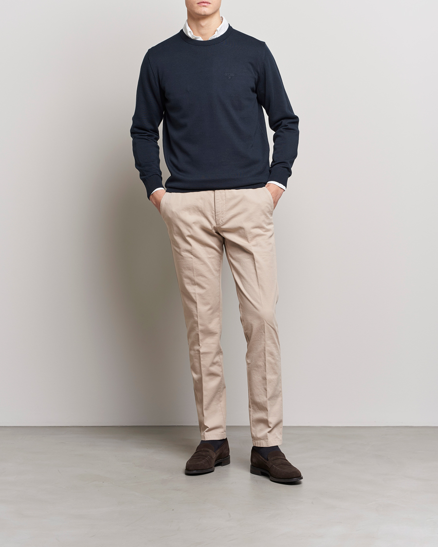 Herre | Trøjer | Barbour Lifestyle | Pima Cotton Crew Neck Navy