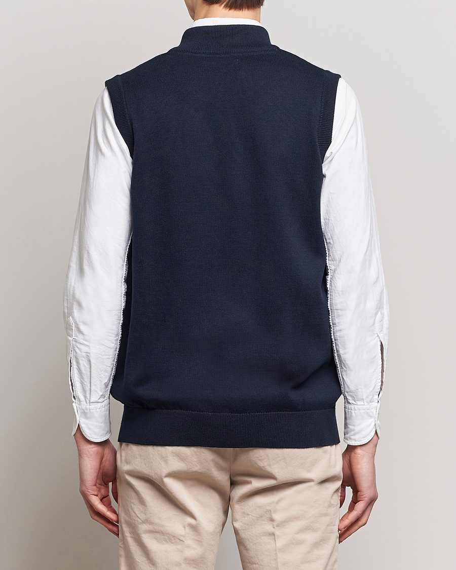 Herre | Trøjer | Barbour Lifestyle | Dordon Knitted Full Zip Gilet Navy