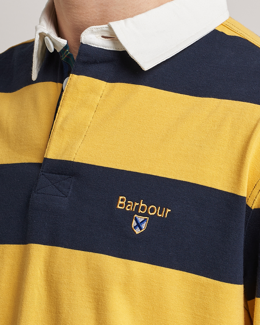 Herre | Trøjer | Barbour Lifestyle | Hollywell Striped Rugby Navy/Yellow