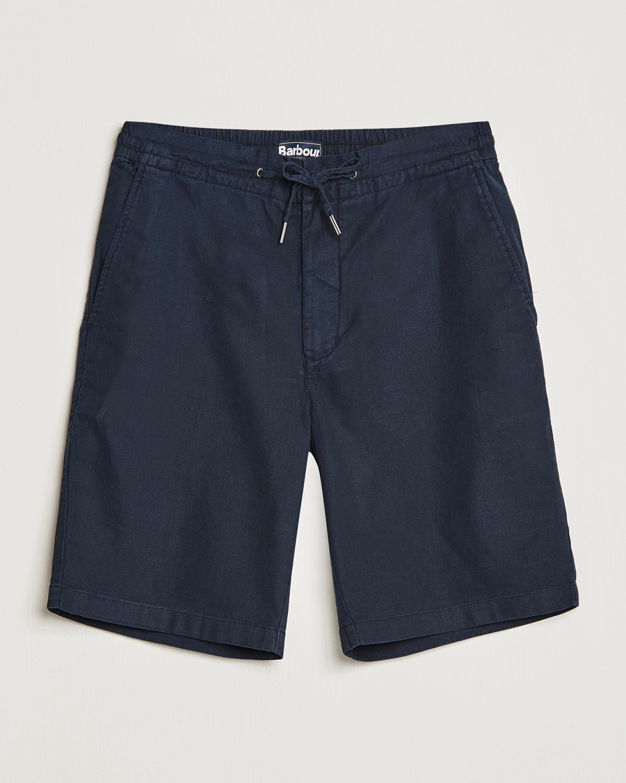 Herre | Shorts | Barbour Lifestyle | Linen/Cotton Drawstring Shorts Navy