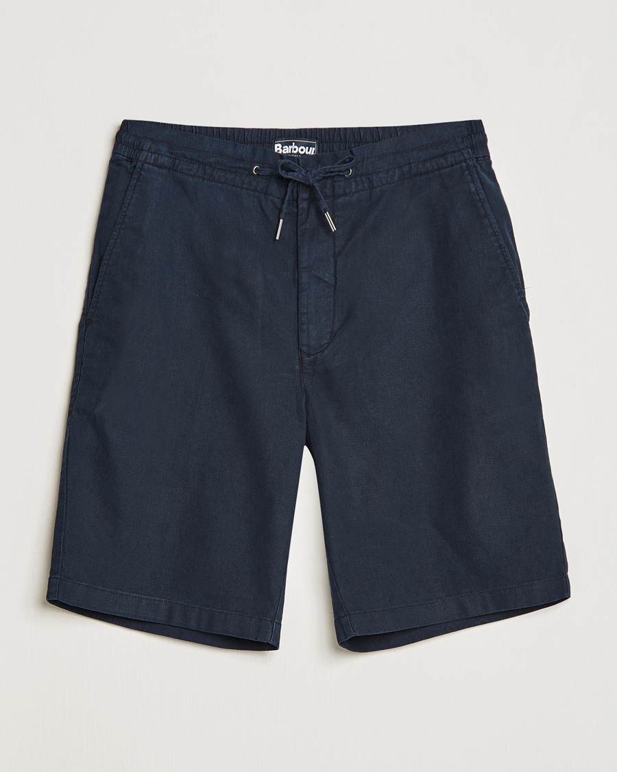 Herre |  | Barbour Lifestyle | Linen/Cotton Drawstring Shorts Navy