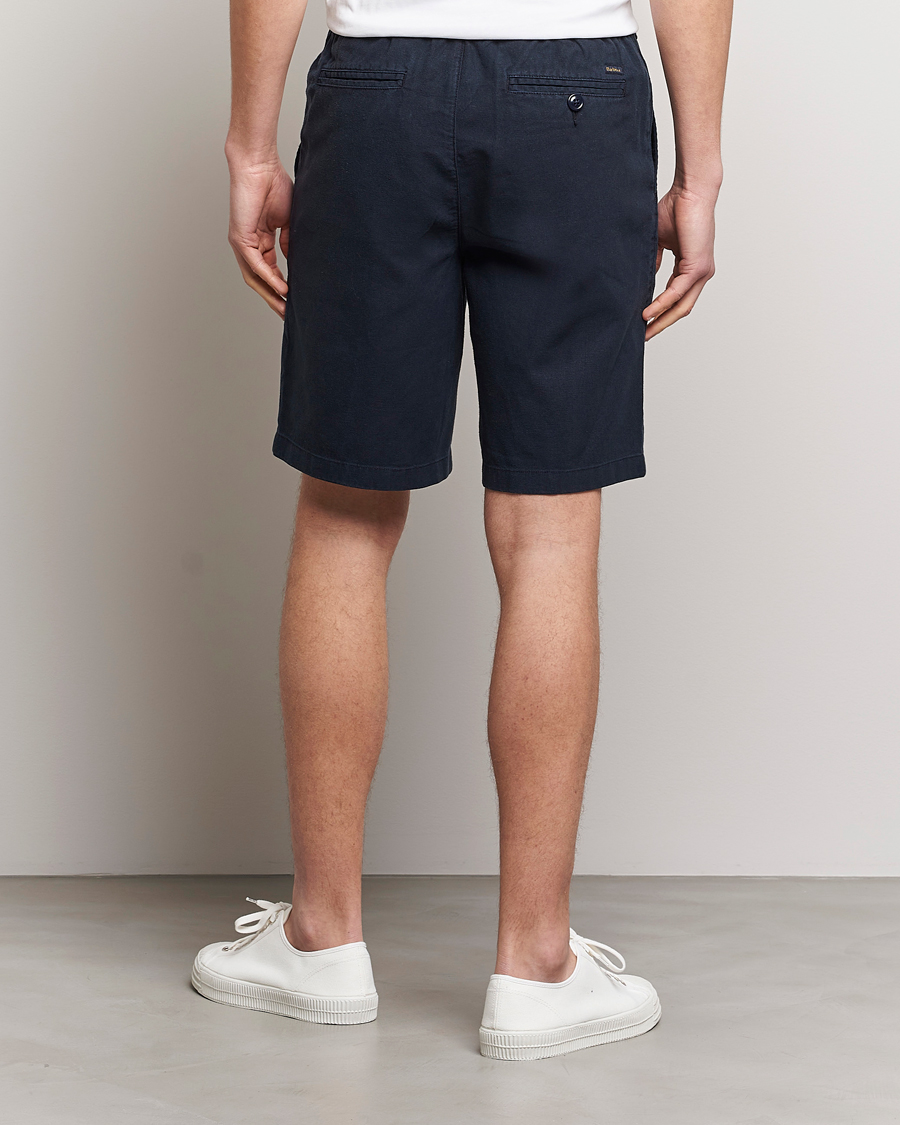 Herre | Shorts | Barbour Lifestyle | Linen/Cotton Drawstring Shorts Navy