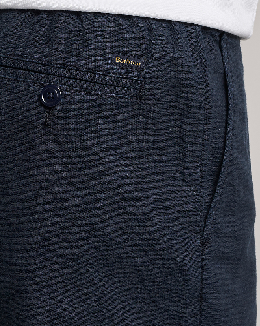 Herre | Shorts | Barbour Lifestyle | Linen/Cotton Drawstring Shorts Navy