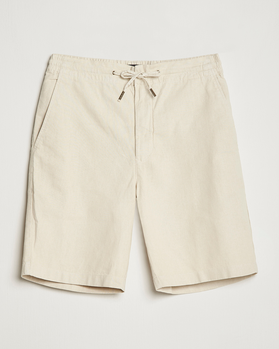 Herre | Shorts | Barbour Lifestyle | Linen/Cotton Drawstring Shorts Light Stone