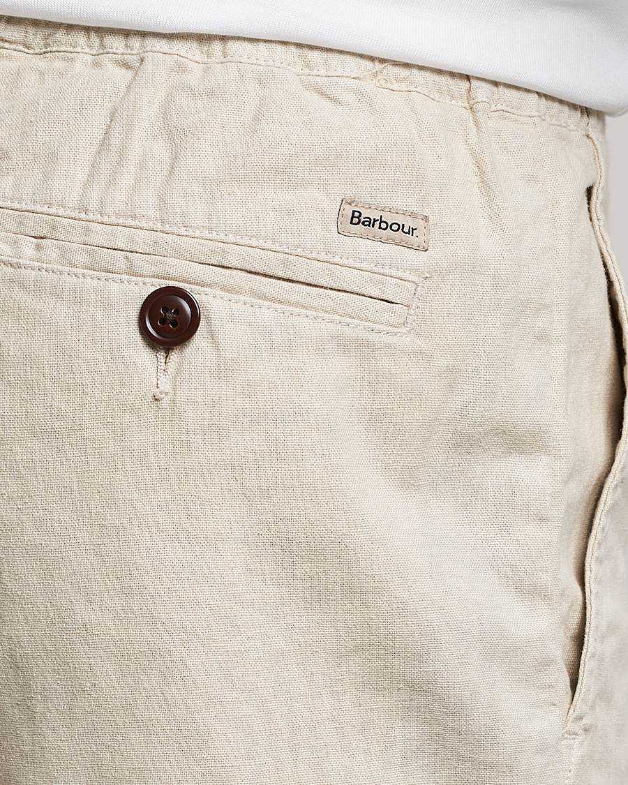 Herre | Shorts | Barbour Lifestyle | Linen/Cotton Drawstring Shorts Light Stone