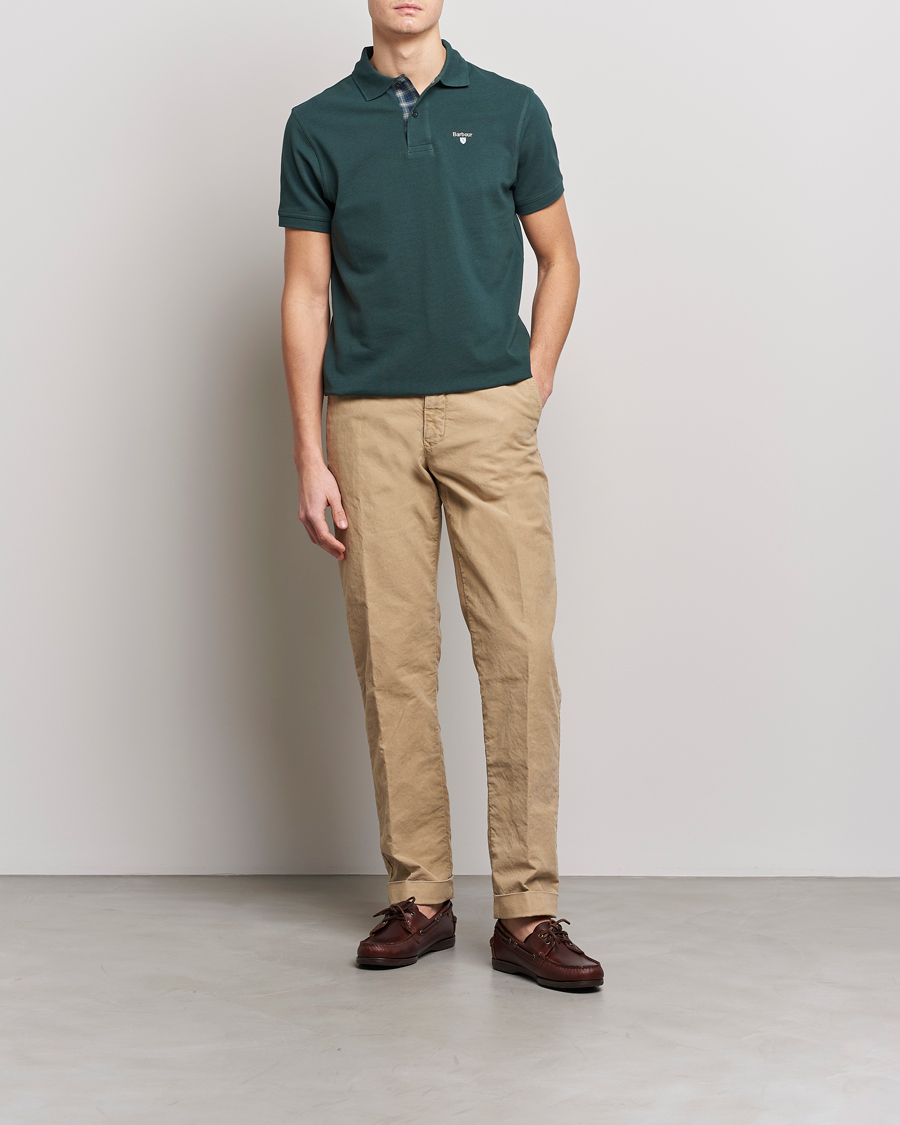 Herre | Polotrøjer | Barbour Lifestyle | Tartan Pique Polo Green Gables