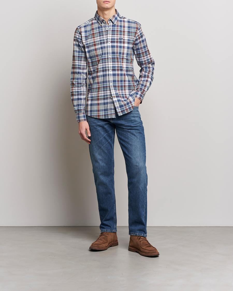 Herre | Skjorter | Barbour Lifestyle | Tailored Fit Seacove Checked Shirt Blue