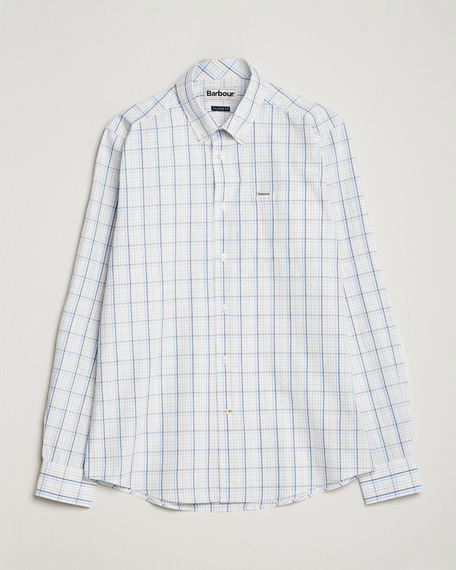 Herre | Skjorter | Barbour Lifestyle | Tailored Fit Alnwick Checked Shirt Stone