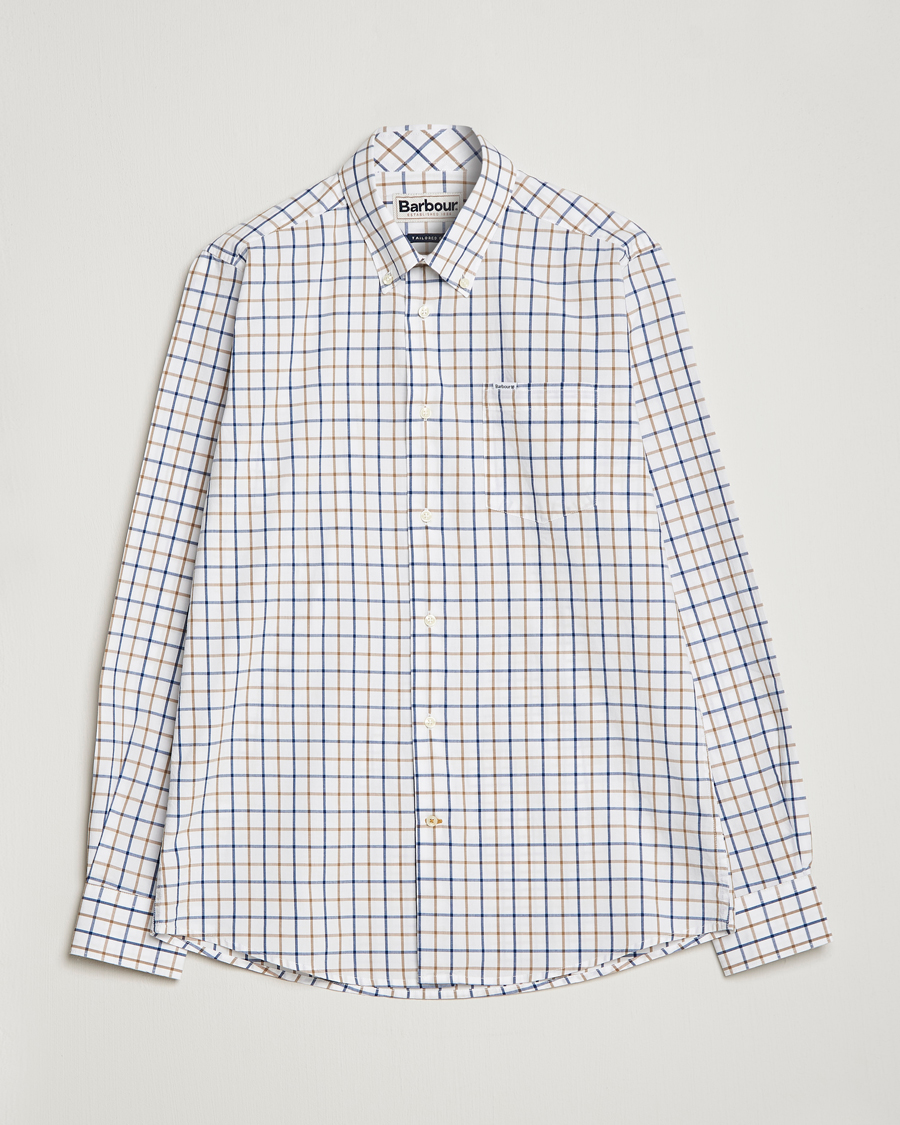 Herre | Skjorter | Barbour Lifestyle | Tailored Fit Bradwell Checked Shirt Sandstone