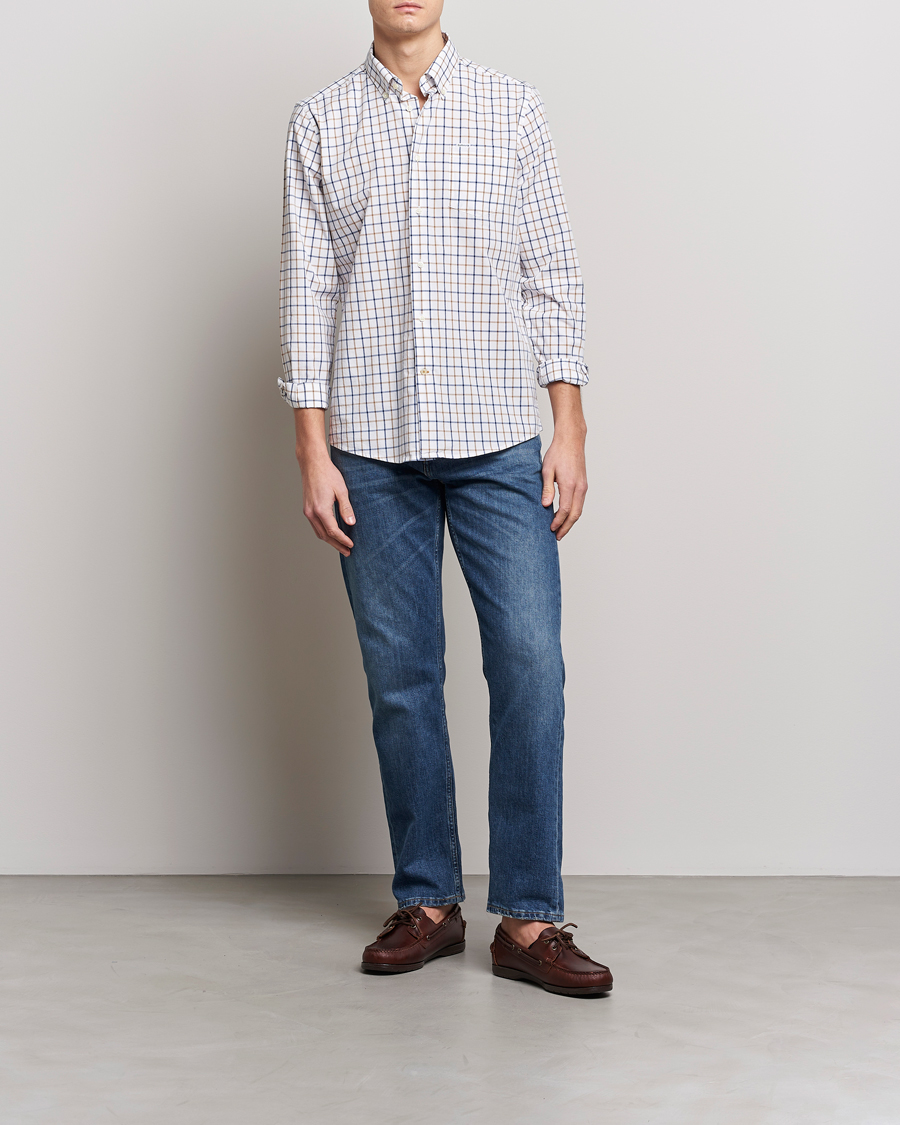 Herre | Skjorter | Barbour Lifestyle | Tailored Fit Bradwell Checked Shirt Sandstone
