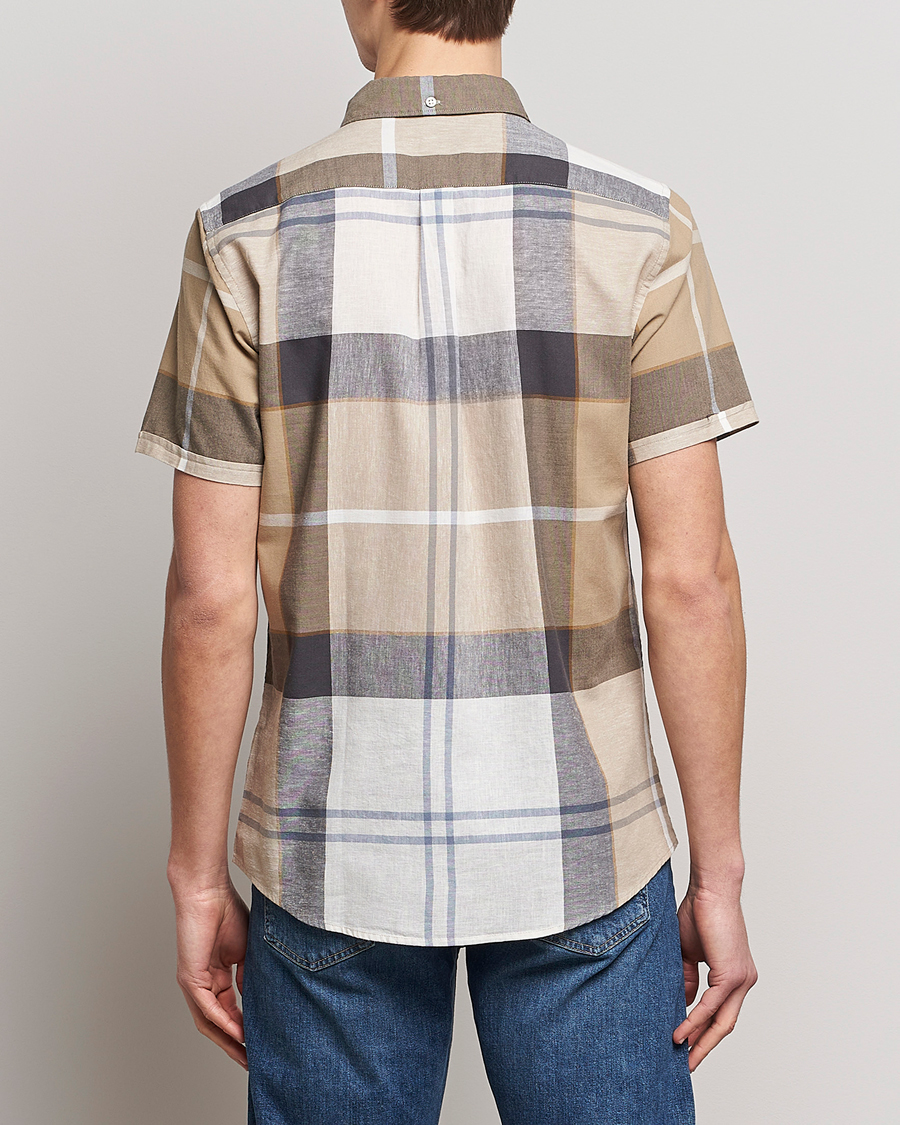 Herre | Skjorter | Barbour Lifestyle | Tailored Fit Douglas Cotton/Linen Shirt Beige