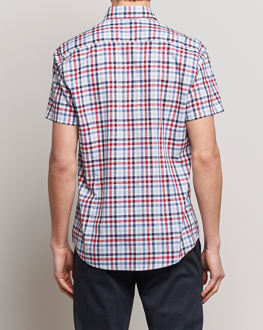 Herre | Skjorter | Barbour Lifestyle | Tailored Fit Kinson Short Sleeve Checked Shirt Red