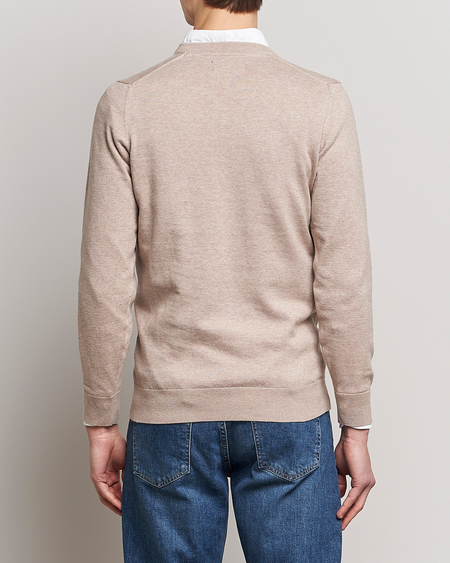 Herre | Trøjer | Barbour Lifestyle | Pima Cotton V-Neck Sand Marl