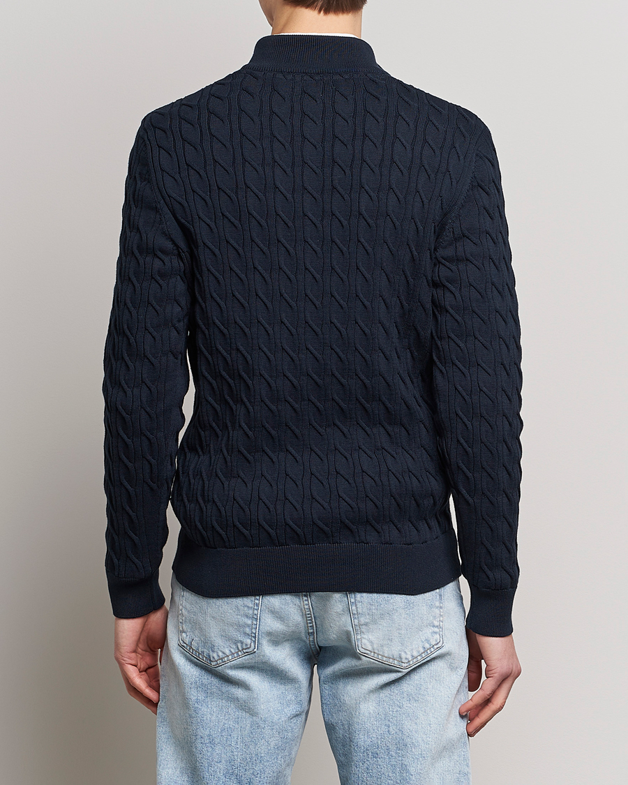 Herre | Trøjer | Barbour Lifestyle | Cable Knit Half Zip Navy