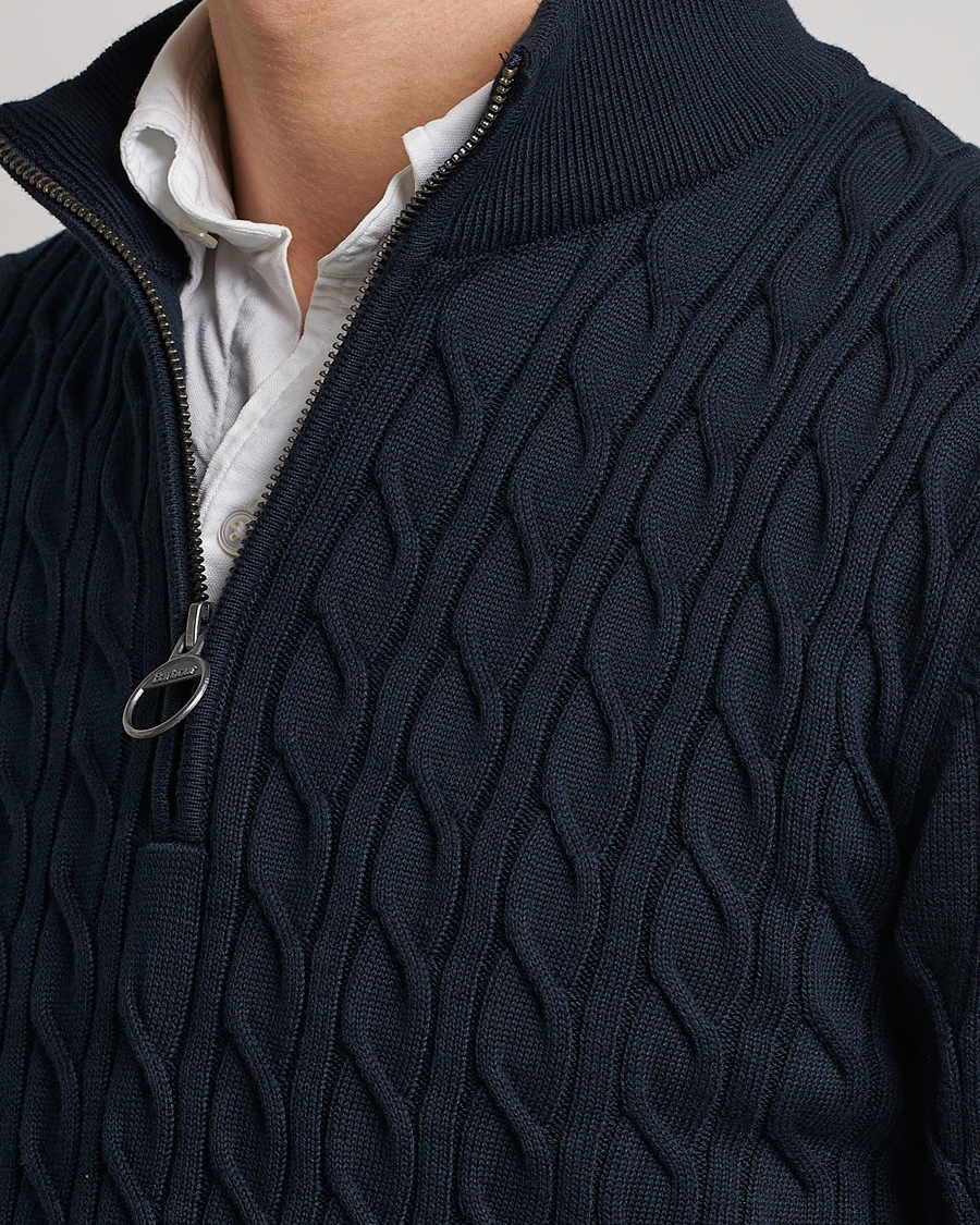 Herre | Trøjer | Barbour Lifestyle | Cable Knit Half Zip Navy