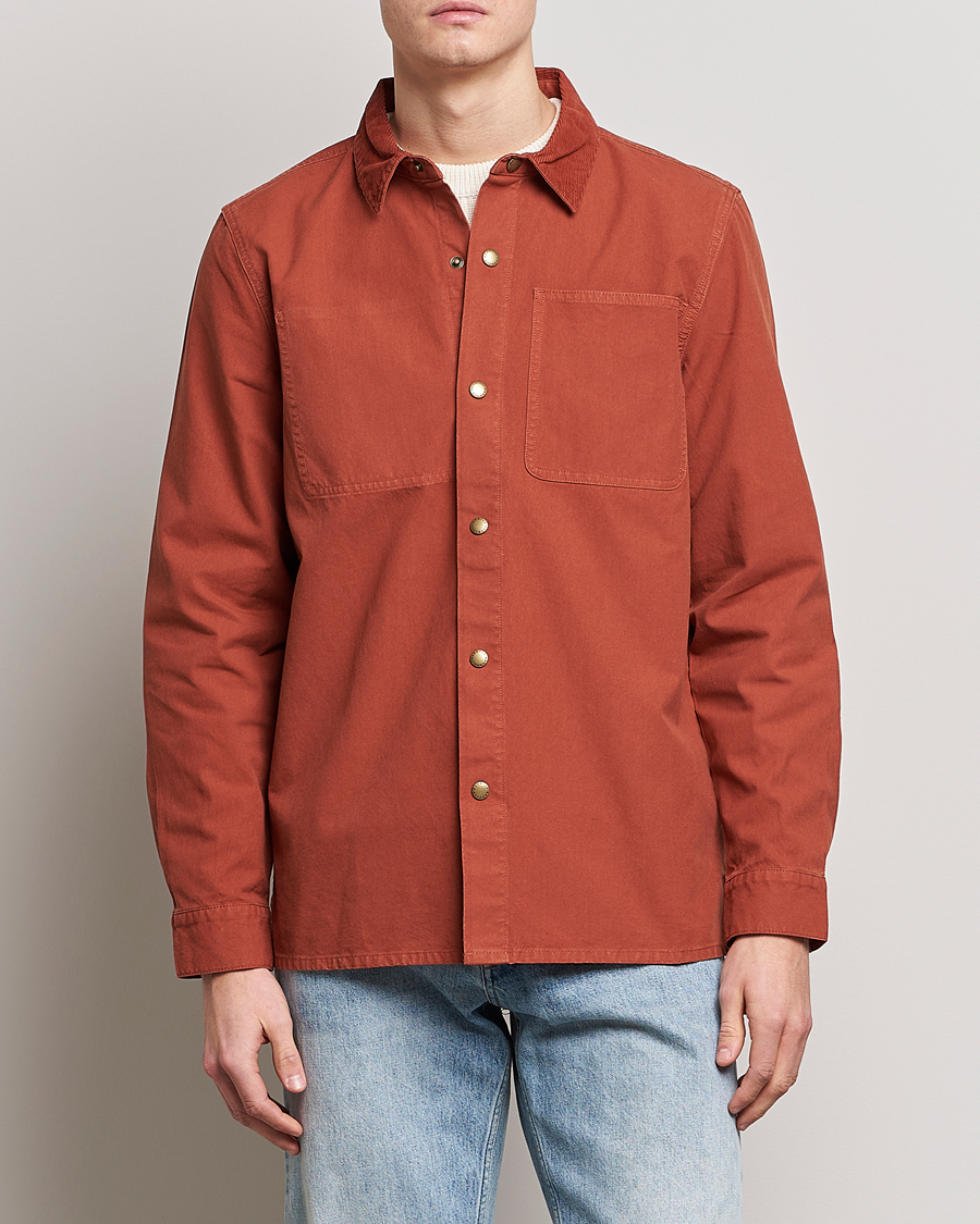 Herre | Jakker | Barbour White Label | Lorenzo Cotton Overshirt Rust