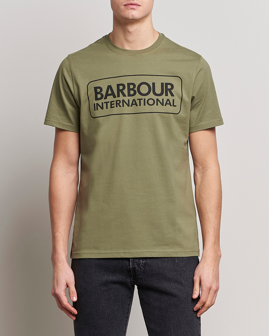 Herre | 20% udsalg | Barbour International | Large Logo Crew Neck Tee Light Moss