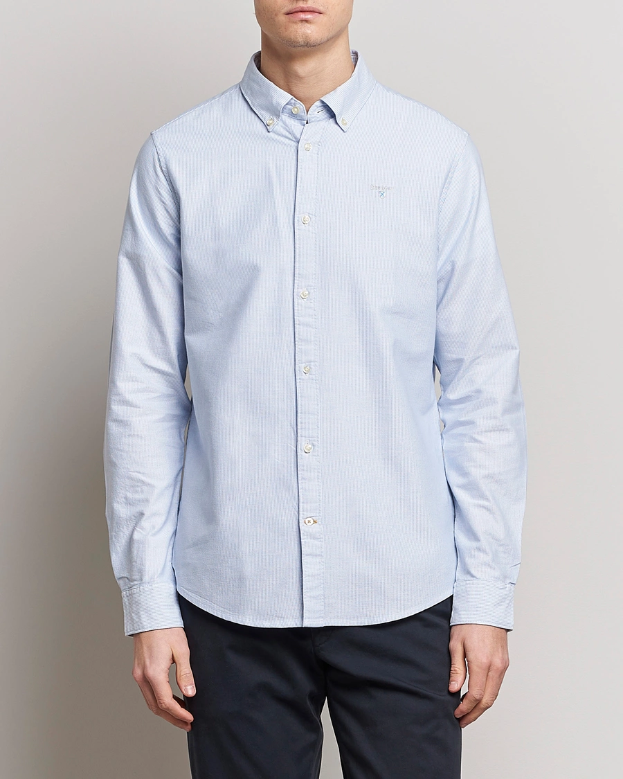 Herre | Barbour Lifestyle | Barbour Lifestyle | Tailored Fit Striped Oxford 3 Shirt Blue/White