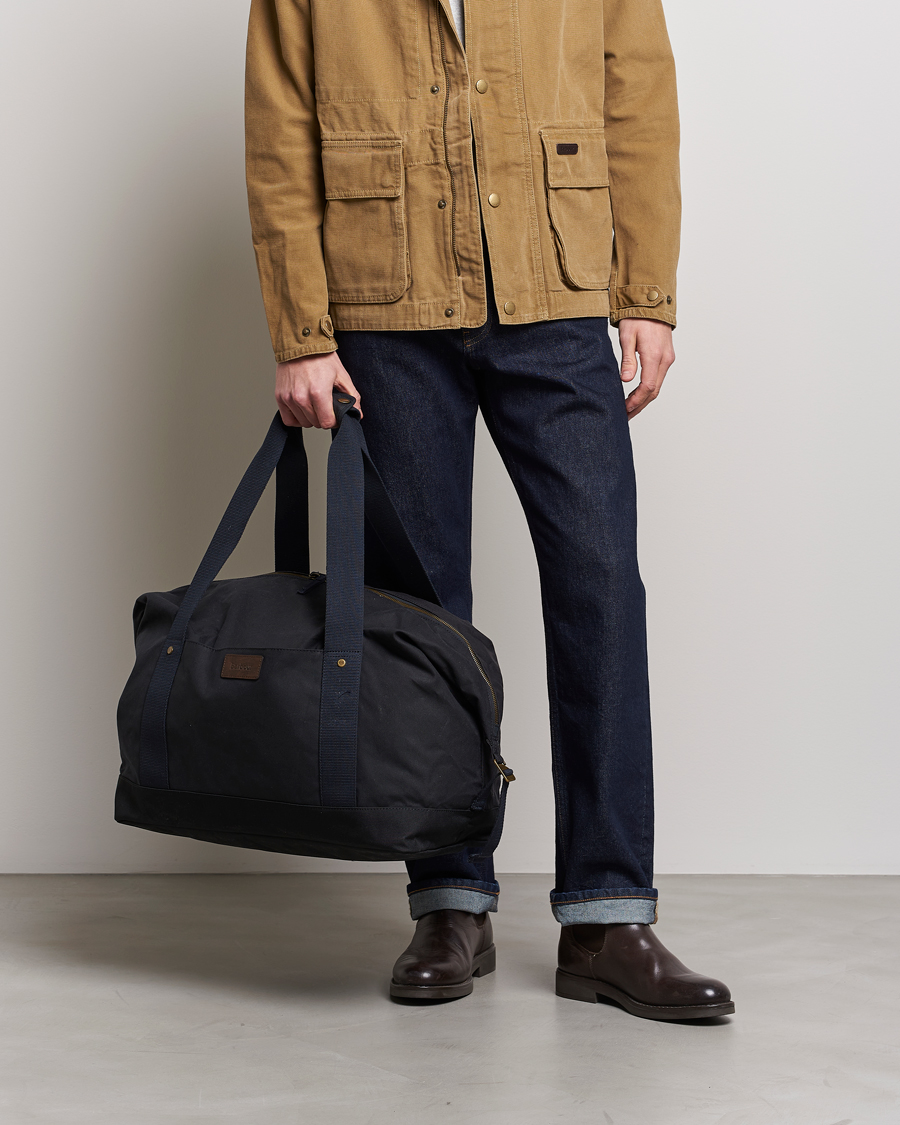 Herre | Weekendtasker | Barbour International | Explorer Wax Duffle Bag Navy