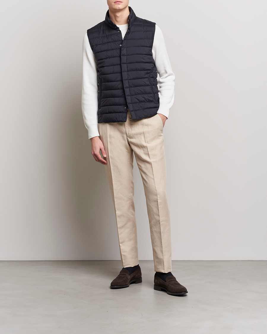 Herre | Veste | Herno | Nuage Matt Nylon Vest Midnight