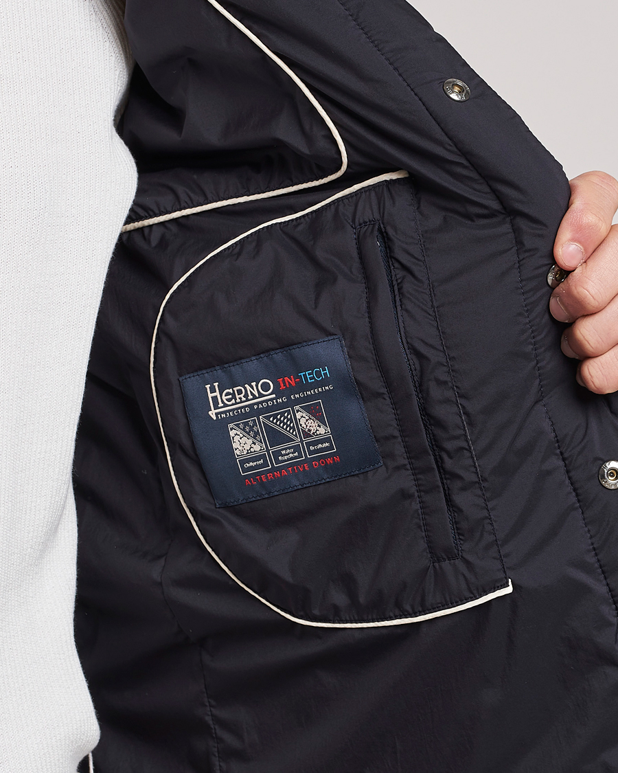 Herre | Veste | Herno | Nuage Matt Nylon Vest Midnight