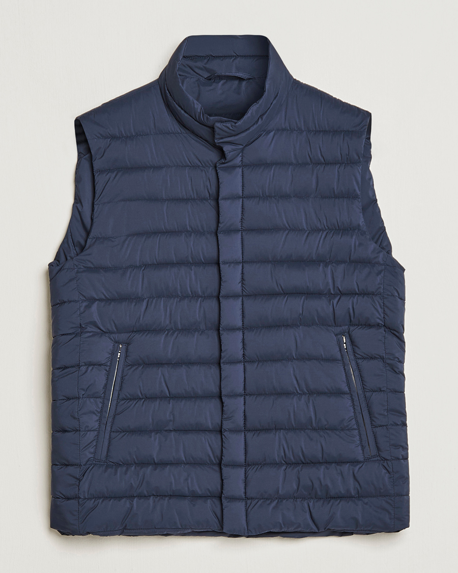 Herre | Veste | Herno | Nuage Matt Nylon Vest Navy