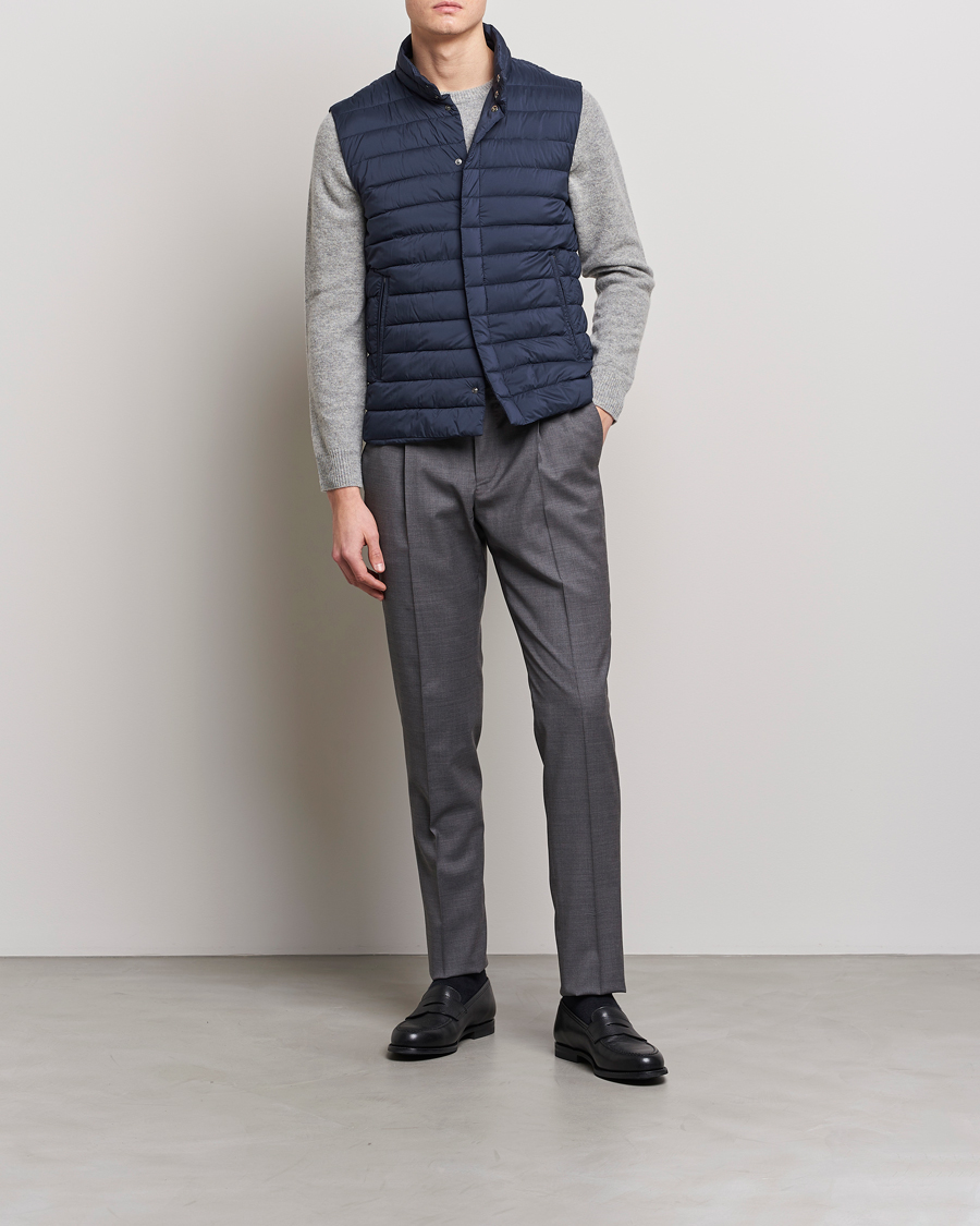 Herre | Veste | Herno | Nuage Matt Nylon Vest Navy