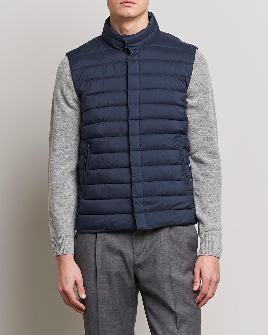 Herre | Veste | Herno | Nuage Matt Nylon Vest Navy