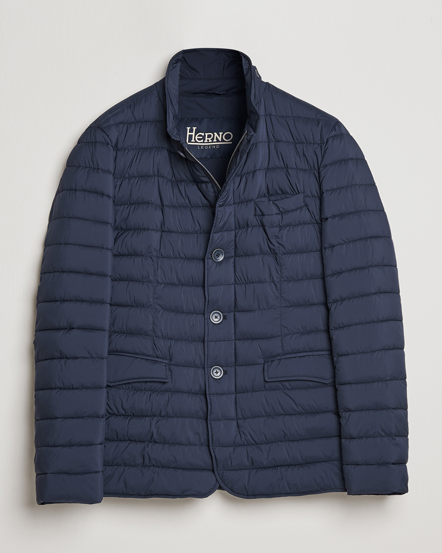 Herre | Jakker | Herno | Nuage Matt Nylon Blazer Navy