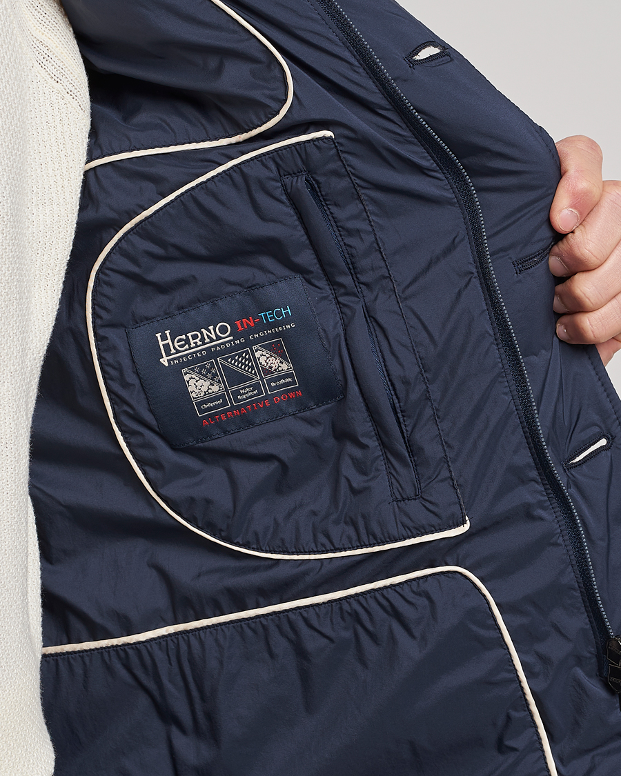 Herre | Jakker | Herno | Nuage Matt Nylon Blazer Navy