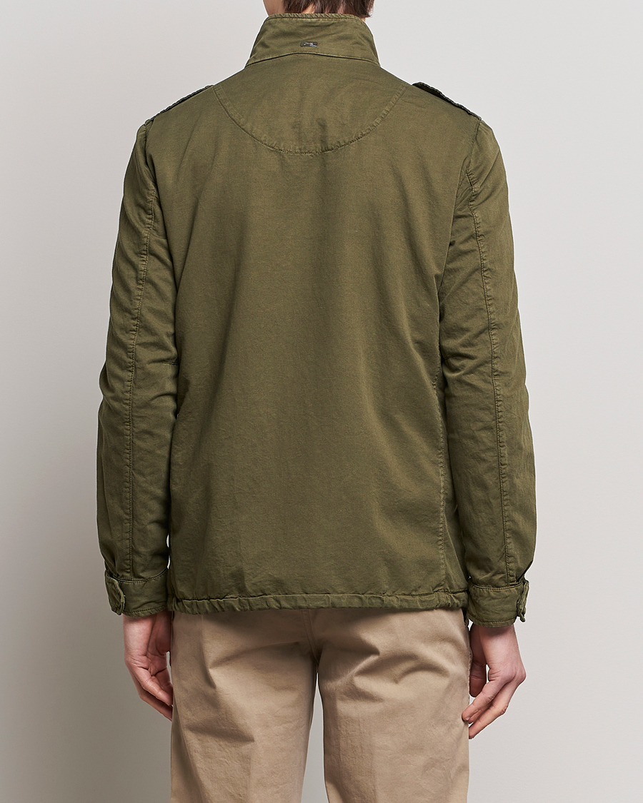 Herre | Jakker | Herno | Washed Cotton/Linen Field Jacket Army Green