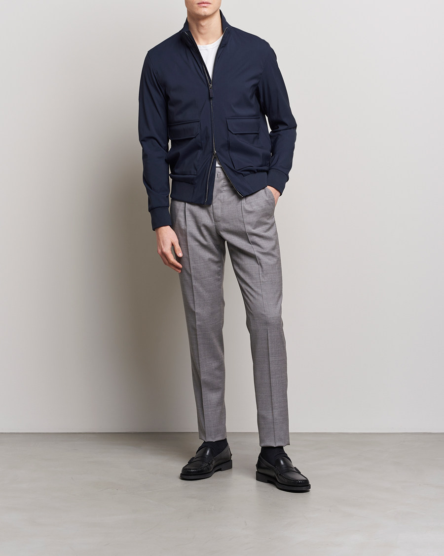 Herre | Jakker | Herno | Loro Piana Harrington Jacket Navy