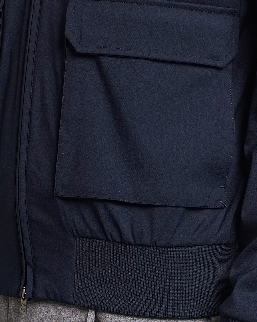 Herre | Jakker | Herno | Loro Piana Harrington Jacket Navy