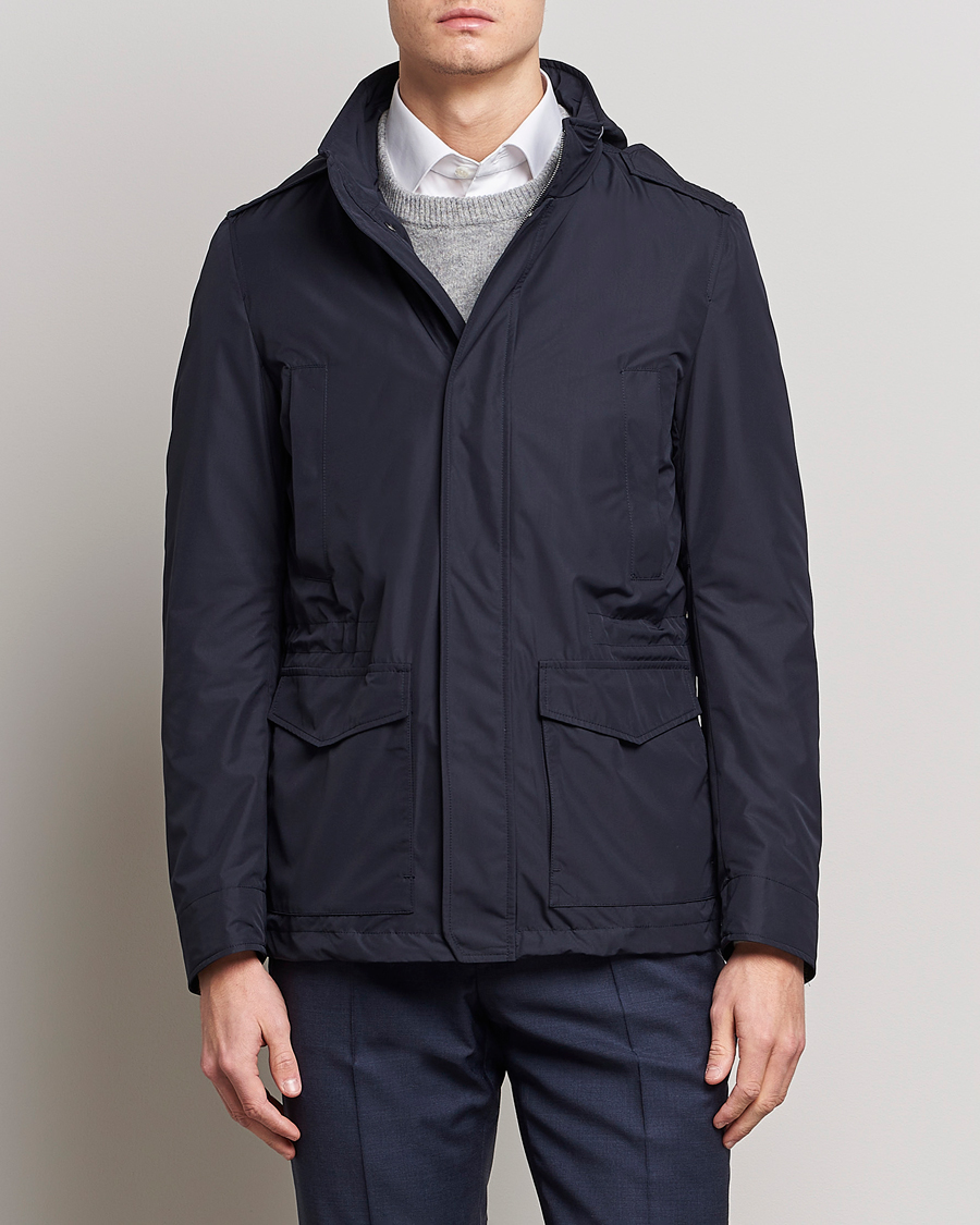 Herre | Jakker | Herno | Nylon Field Jacket Navy