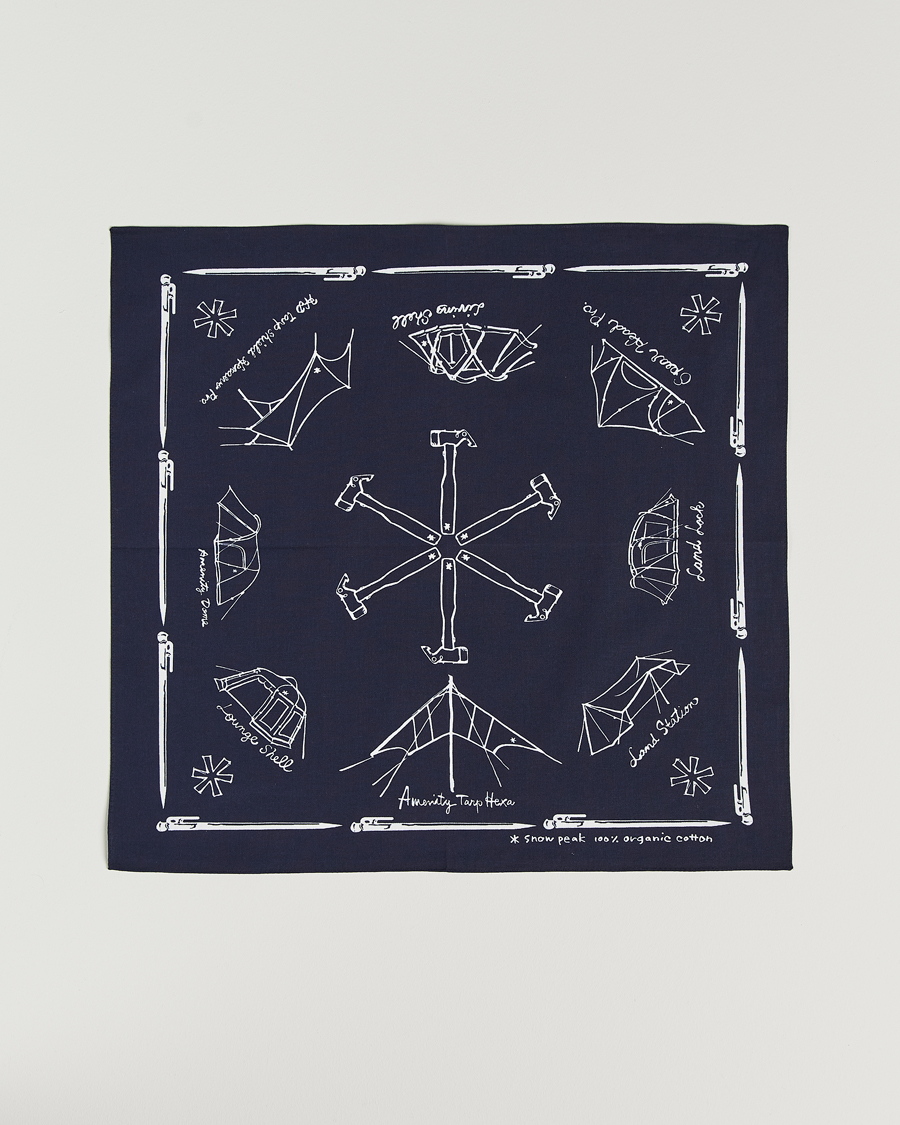 Herre | Snow Peak OG Cotton Noaspbi Bandana Navy | Snow Peak | OG Cotton Noaspbi Bandana Navy