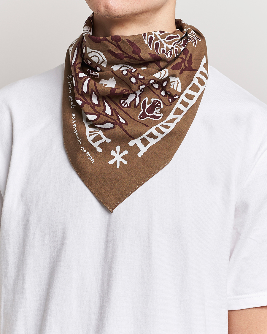 Herre | Tørklæde | Snow Peak | OG Cotton Nordic Bandana Brown