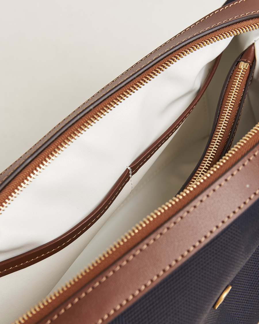 Herre | Mismo M/S Nylon Washbag Pioneer Blue/Cuoio | Mismo | M/S Nylon Washbag Pioneer Blue/Cuoio