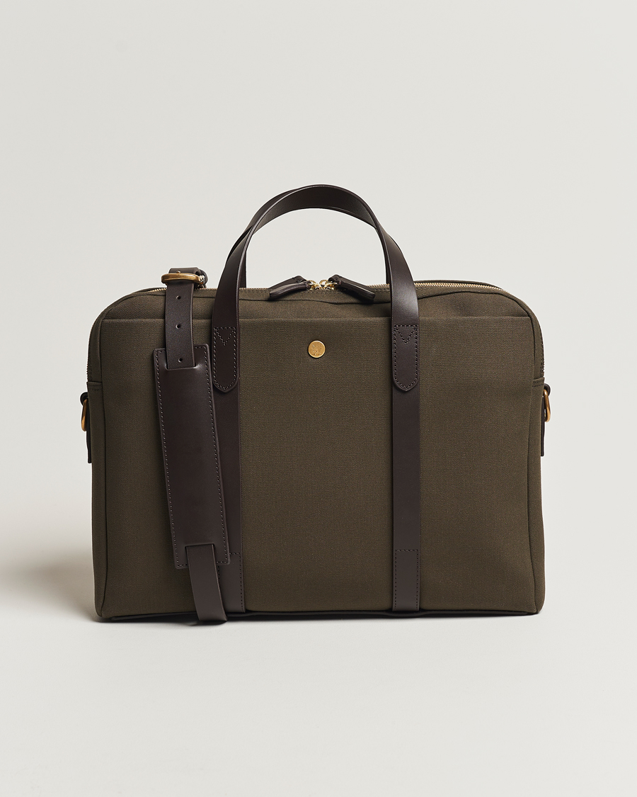 Herre | Mismo M/S Endeavour Briefcase Army/Dark Brown | Mismo | M/S Endeavour Briefcase Army/Dark Brown
