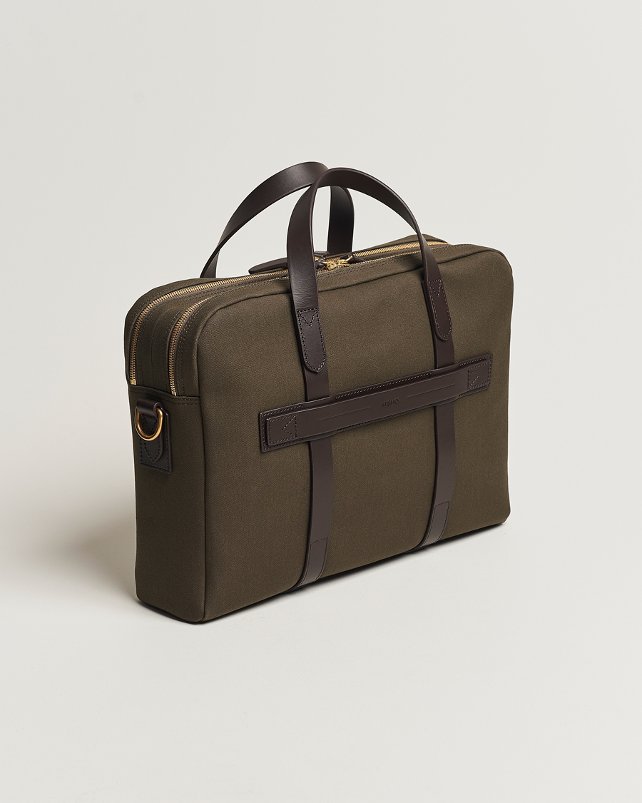 Herre | Mismo M/S Endeavour Briefcase Army/Dark Brown | Mismo | M/S Endeavour Briefcase Army/Dark Brown