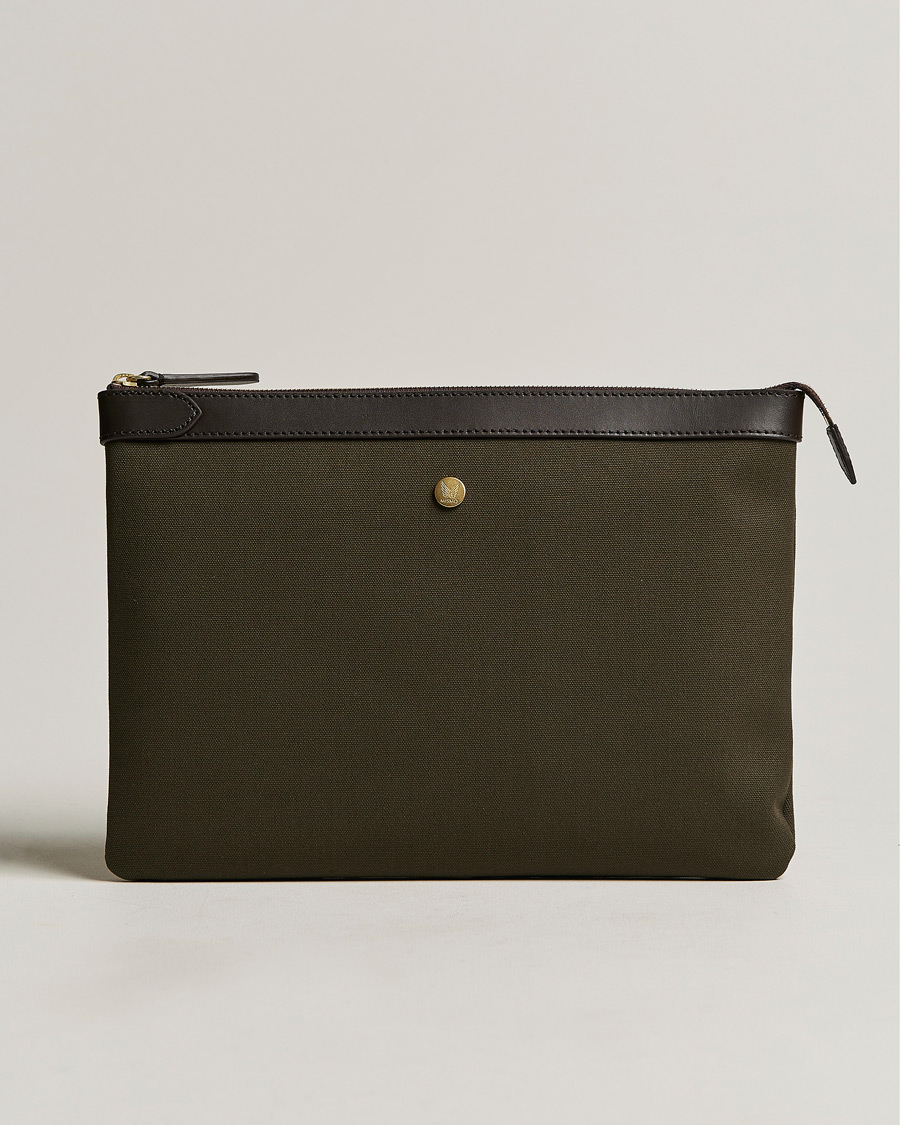Herre | Mismo M/S Nylon Pouch Large Army/Dark Brown | Mismo | M/S Nylon Pouch Large Army/Dark Brown