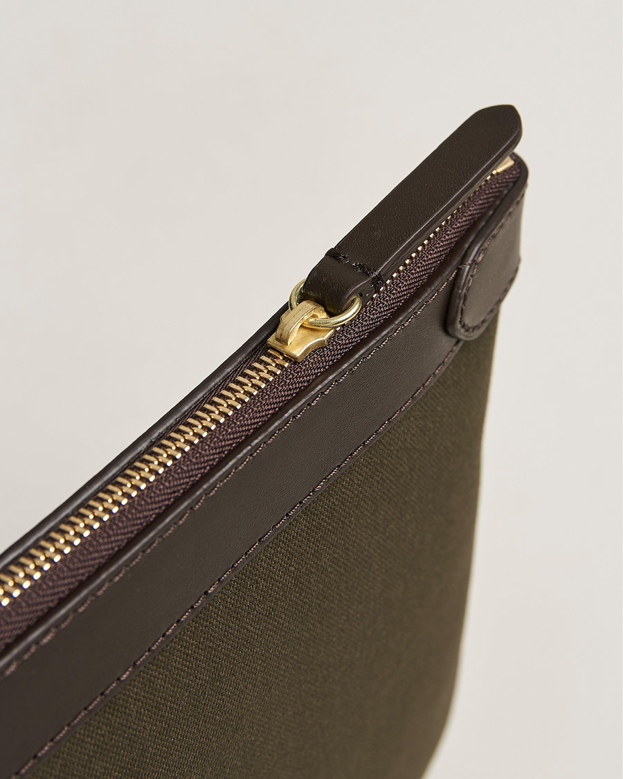 Herre | Mismo M/S Nylon Pouch Large Army/Dark Brown | Mismo | M/S Nylon Pouch Large Army/Dark Brown